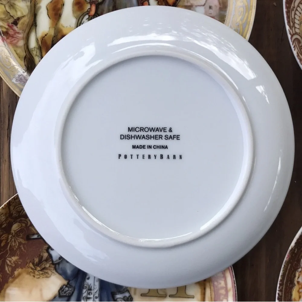 Pottery Barn Twelve Days Of Christmas Boxed Salad Plates, Mixed Set Of 12